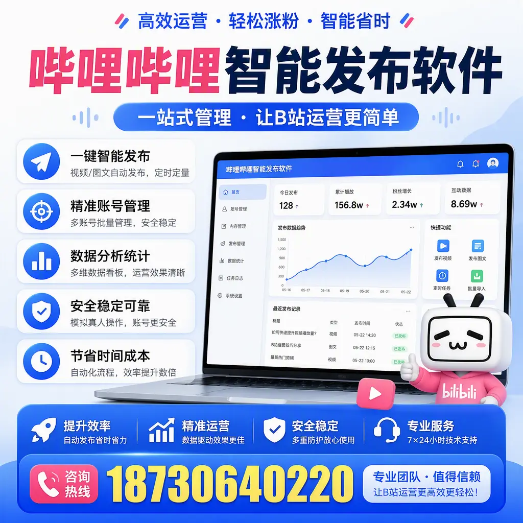 哔哩哔哩智能发布软件的最新功能：在 佛山 助力内容传播
